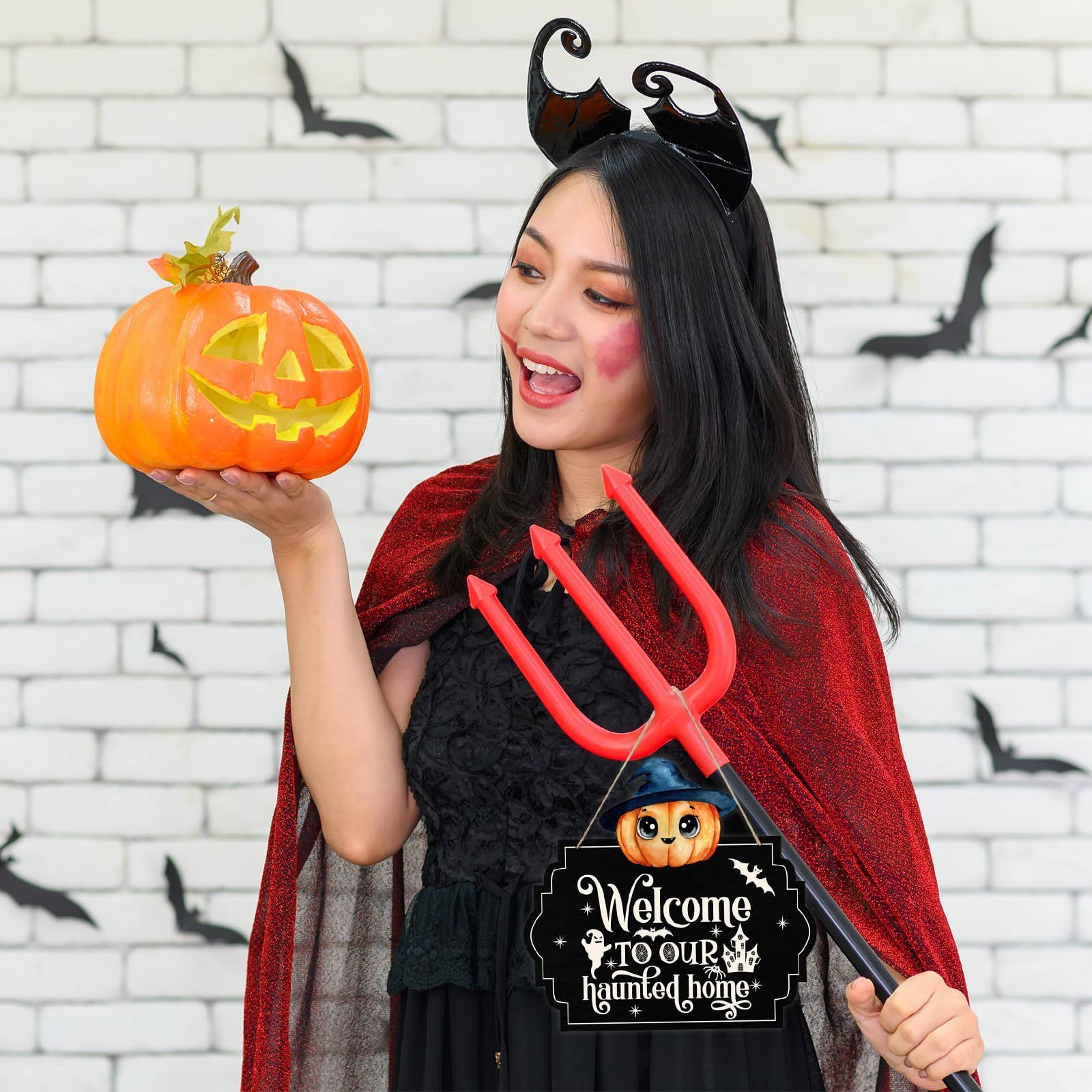 LEISURE CLUB】ハロウィン 飾り 看板 木製 ドア 壁掛け リース