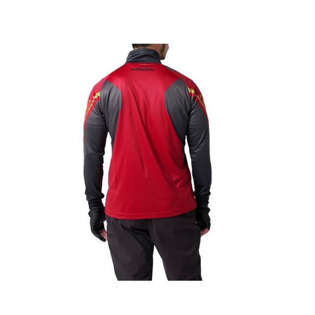シマノ SH-107X リミテッドプロ フルジップ シャツ L ブラッドレッド