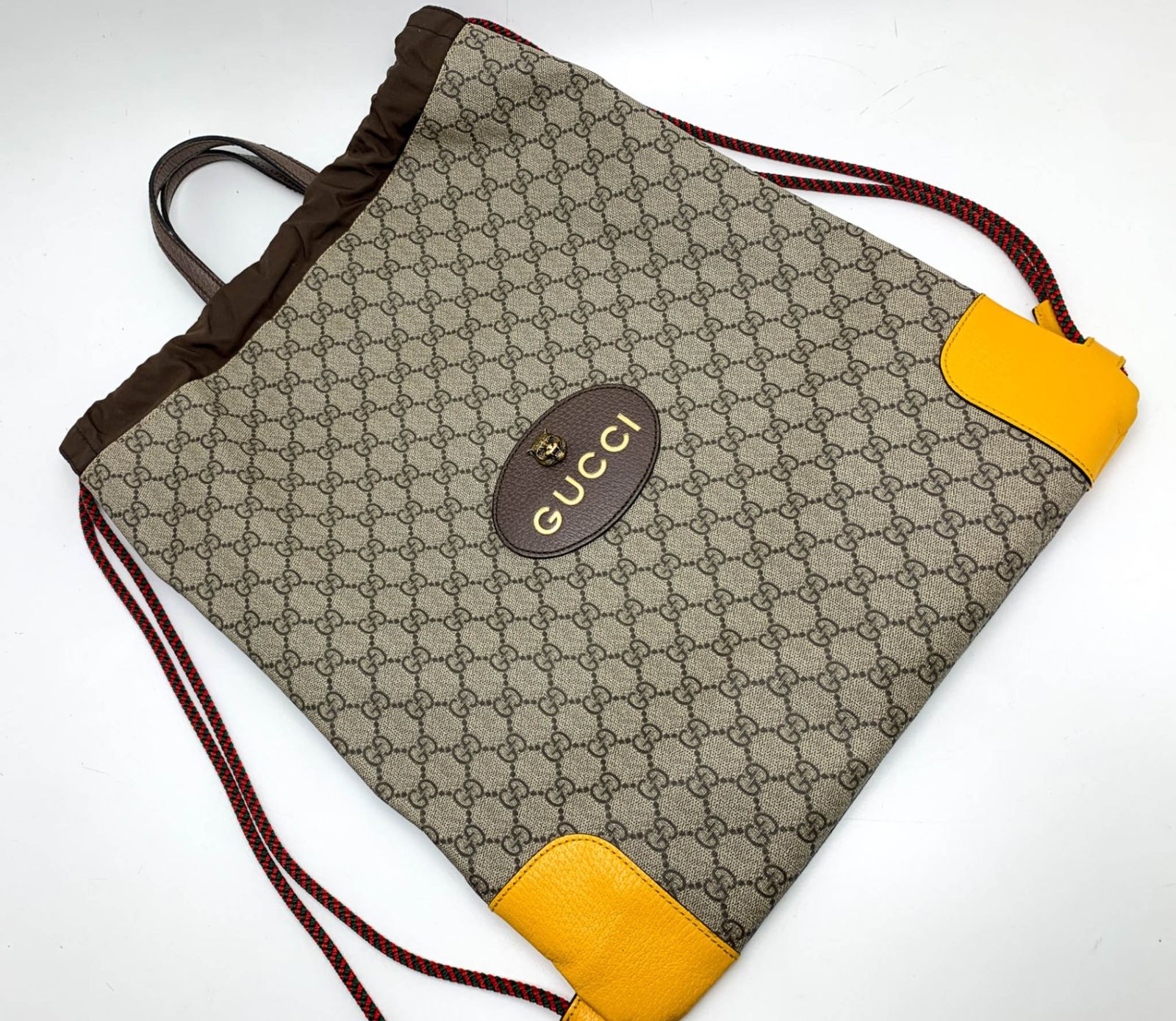 GUCCI グッチ GGスプリーム ドローストリング タイガー 虎 バック 