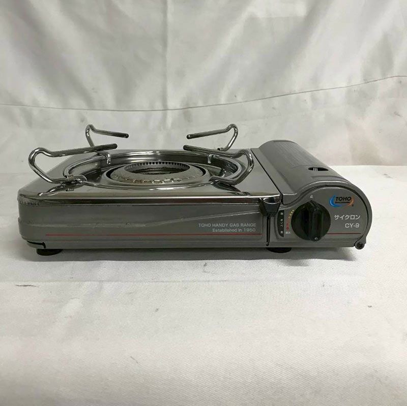 北見市発 TOHO 東邦 サイクロン カセットコンロ CY-9 2018年製 シルバー