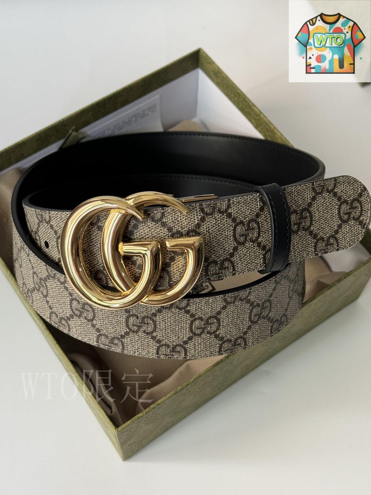 GUCCI ベルト Gバックル リバーシブル ベルト（スクエアG バックル） ブラック/ブラウン