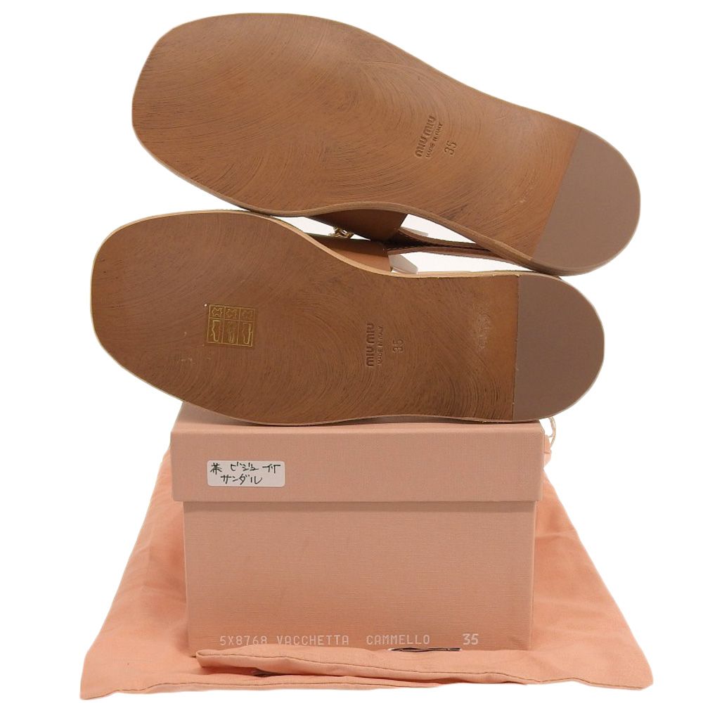 MIUMIU ミュウミュウ 新品同様 MIUMIU ミュウミュウ ビジュー付き  