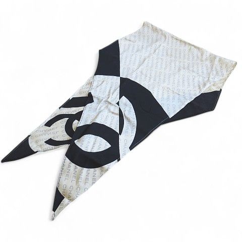 シャネル CHANEL ストール ココ CCロゴ 白黒 - メルカリ