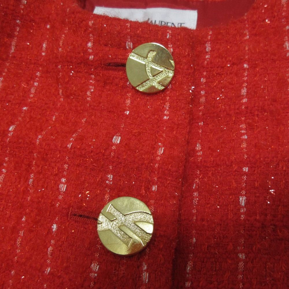 美品 YVES SAINT LAURENT イヴサンローラン ヴィンテージ ウール 金