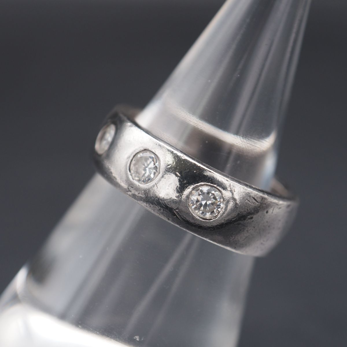 F963 ダイヤモンド風 SILVER925刻印 リング デザイン シルバー