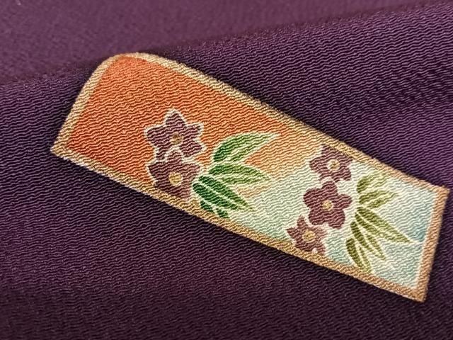 平和屋着物○人形作家・ホリヒロシ 小紋 短冊花文 松竹梅 千鳥 鬼しぼ  