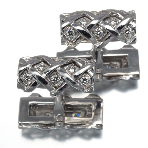  ティファニー カフス ダイヤ ダイヤモンド 編込み K 18 WG 178319 その他 アクセサリー