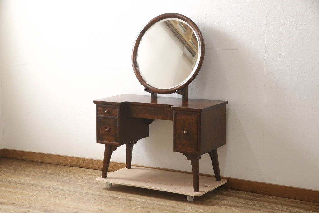 鏡台　ドレッサー　婚礼家具　嫁入り道具　昭和レトロ お嫁入り先に納品 - 鏡台・ドレッサーの専門店 大川の田中鏡台店