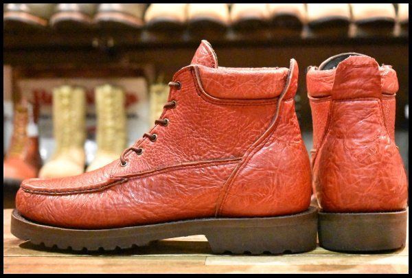 Russell Moccasin モカシンシューズ 7.5 D 赤 Russell Moccasin モカシンシューズ 7.5 D 赤