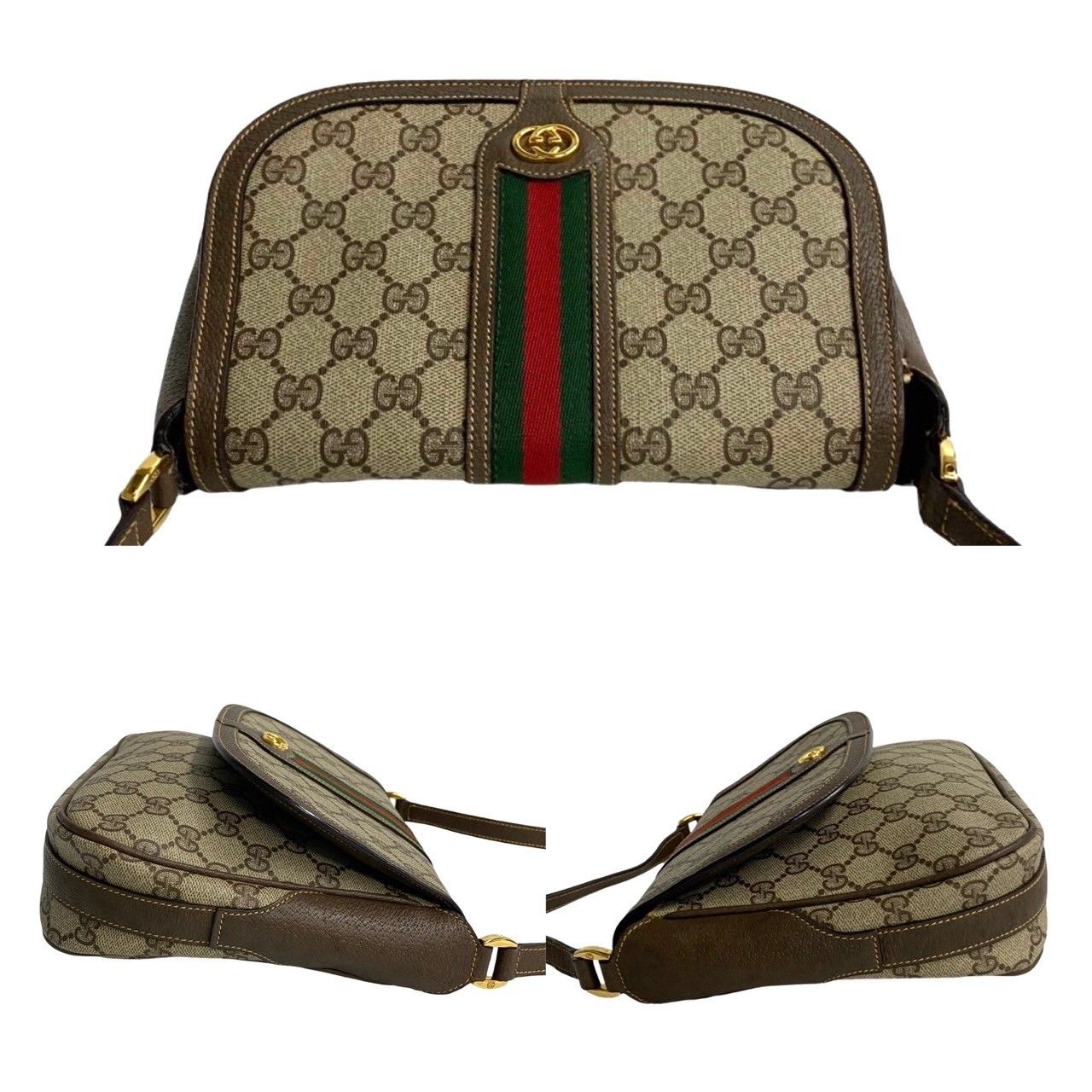 極 美品 GUCCI グッチ オールドグッチ ヴィンテージ シェリーライン GG