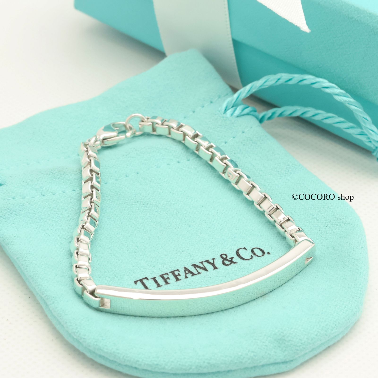 美品】ティファニー TIFFANY&Co. ベネチアン リンク ID ブレスレット AG925 - メルカリ