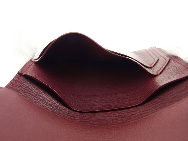 カルティエ カードケース 名刺入れ メンズ カボション ブラック ボルドー シルバー レザー Cartier T19814S