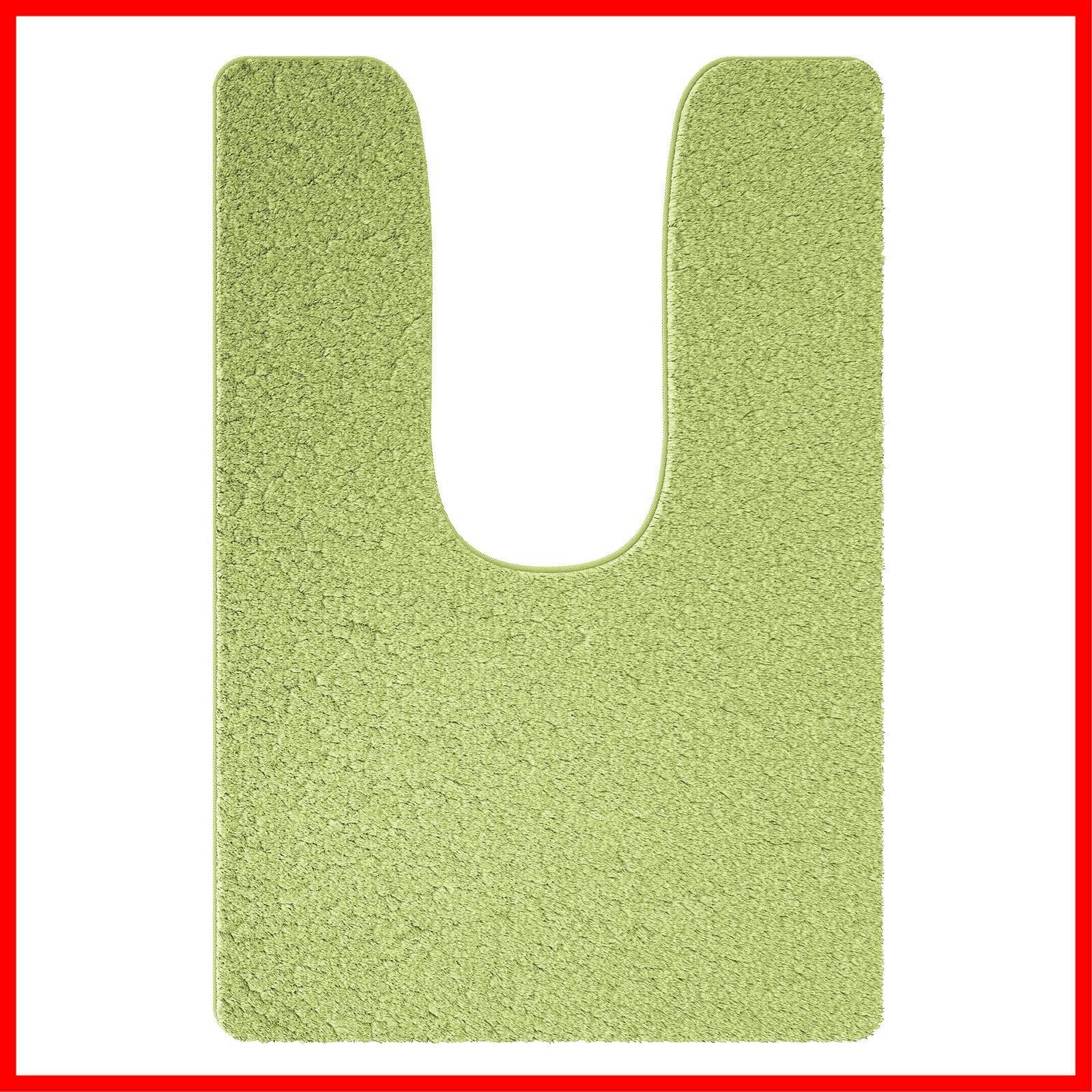 在庫セール トイレマットロング トイレカーペット 無地 シンプル おしゃれ トイレロングマット 吸水性いい みみなが トイレマット トイレマット トイレマット ロングサイズ グリーン 60*90cm ふわふわ 洗える 90*60cm