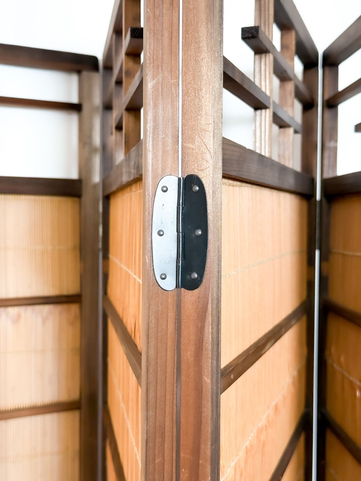 昭和レトロ 木製衝立 4連パーテーション 透かし彫り入り - メルカリ