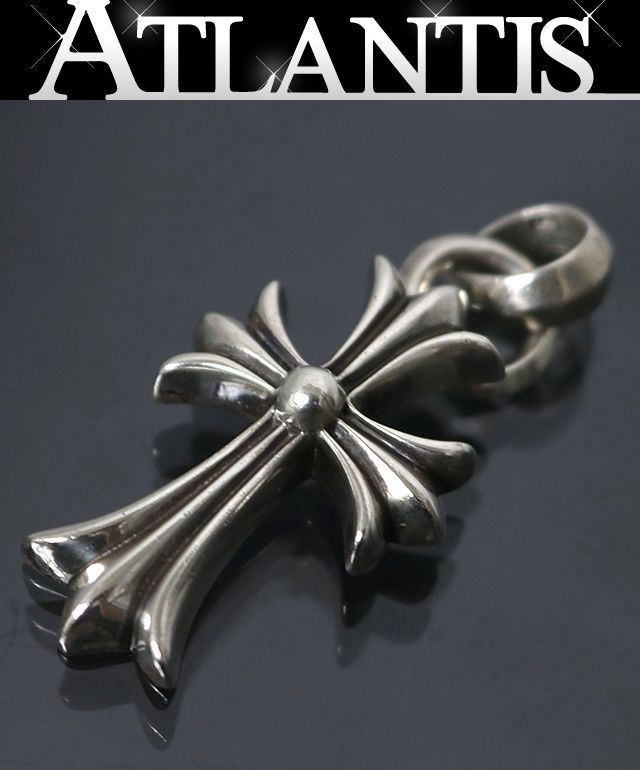 CHROME HEARTS 銀座店 クロムハーツ スモールCHクロス ウィズ ベイル ペンダント トップ シルバー SV925 100642