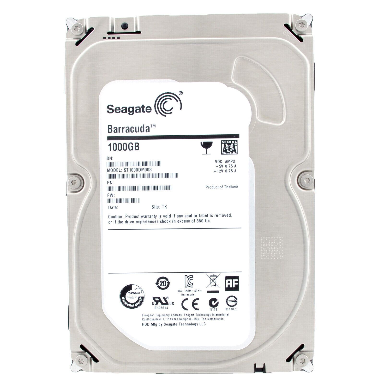 Seagate 1TB ST1000DM003 64MB 7200RPM SATA III 3.5 ハードドライブ