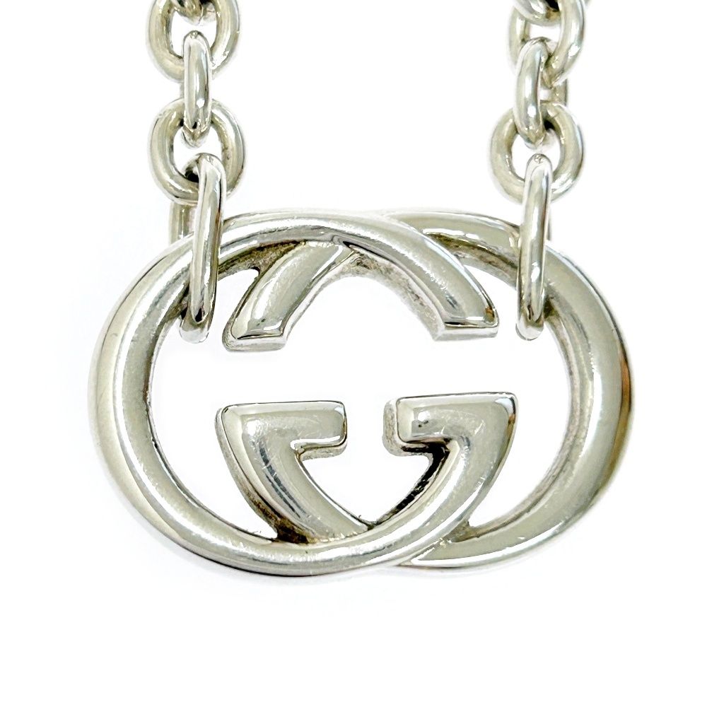 ほぼ未使用 GUCCI グッチ シルバー925インターロッキングネックレス GUCCI/グッチ】 ハート ネックレス インターロッキングG