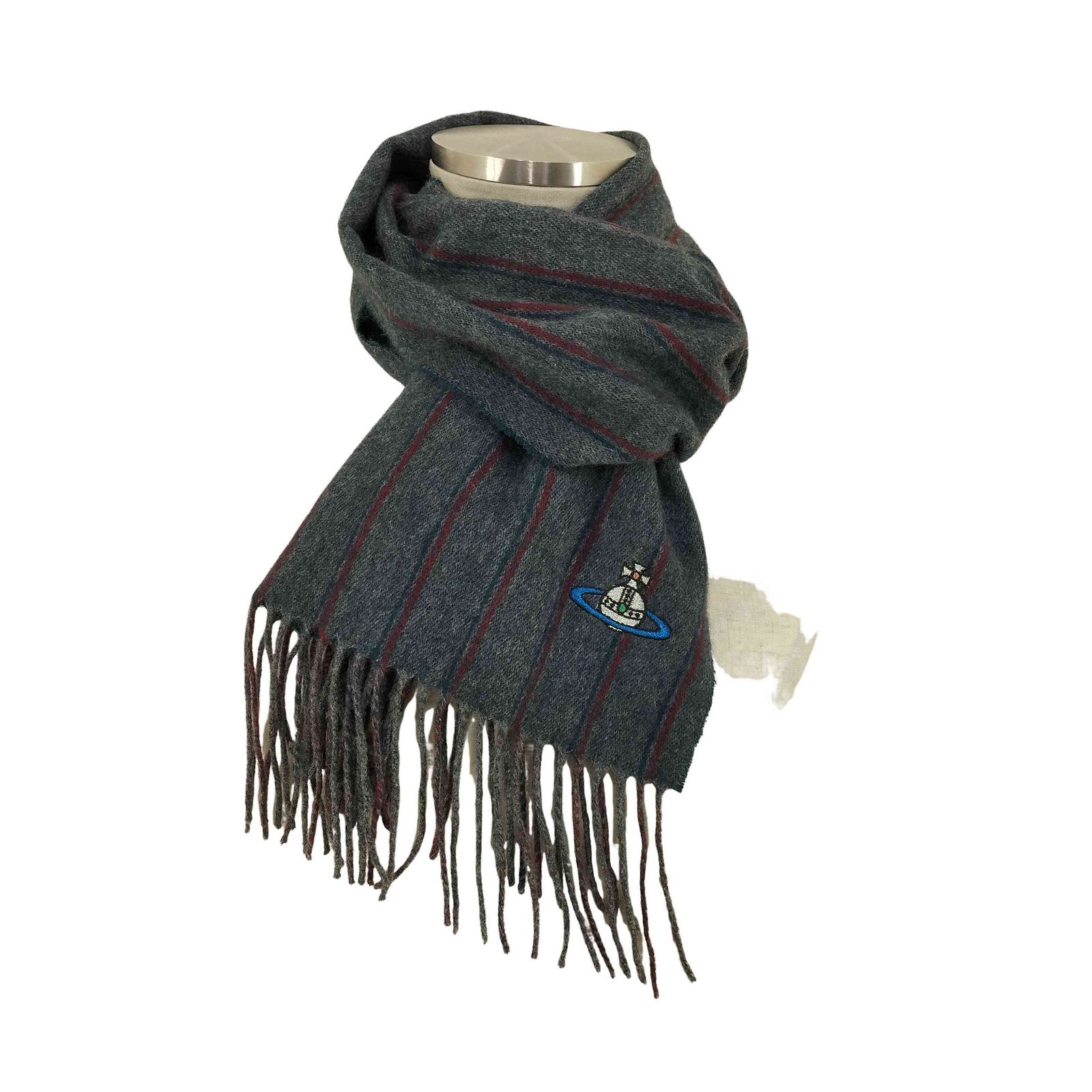 ヴィヴィアン・ウエストウッド カシミヤ ストライプマフラー Vivienne