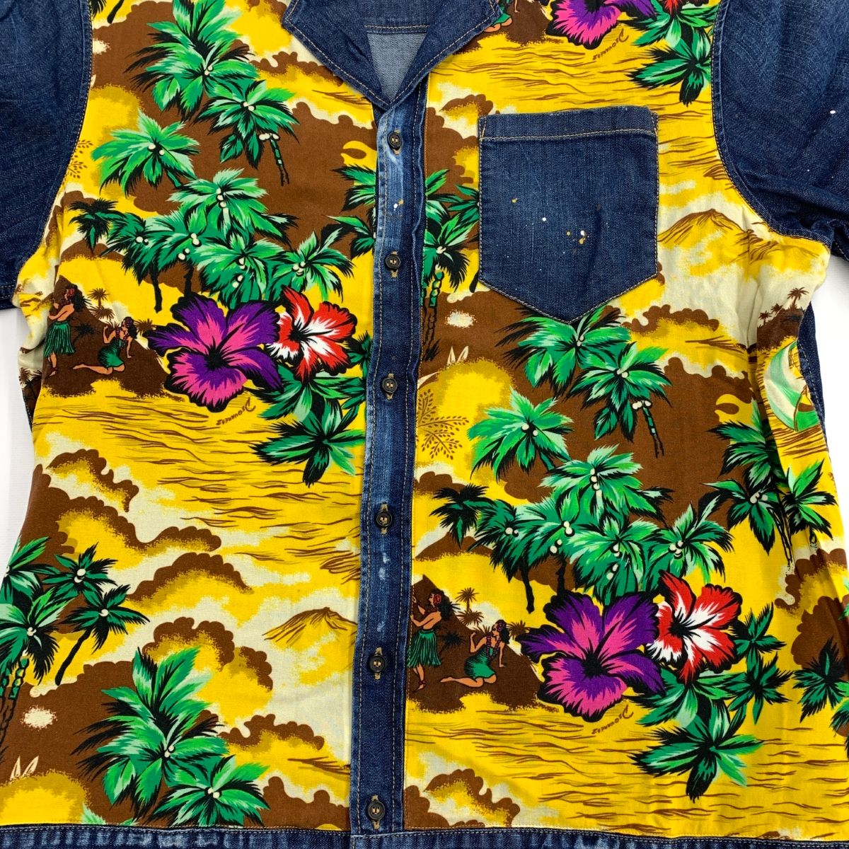 Dsquared2 ディースクエアード ハワイアンデニム シャツ 44 S71DM0164 