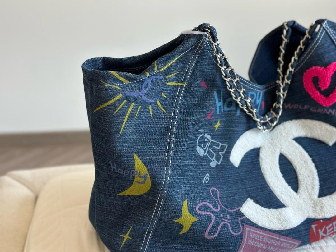 CHANELシャネルのスター同款デニム大サイズショルダーバッグ