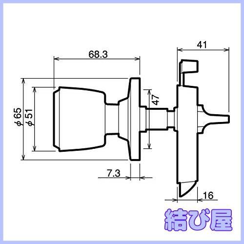 特価】川口技研 室内用 ドアノブ ハイス 表示錠 WC トイレ用 ロック 外開き BS53mm メルカリ