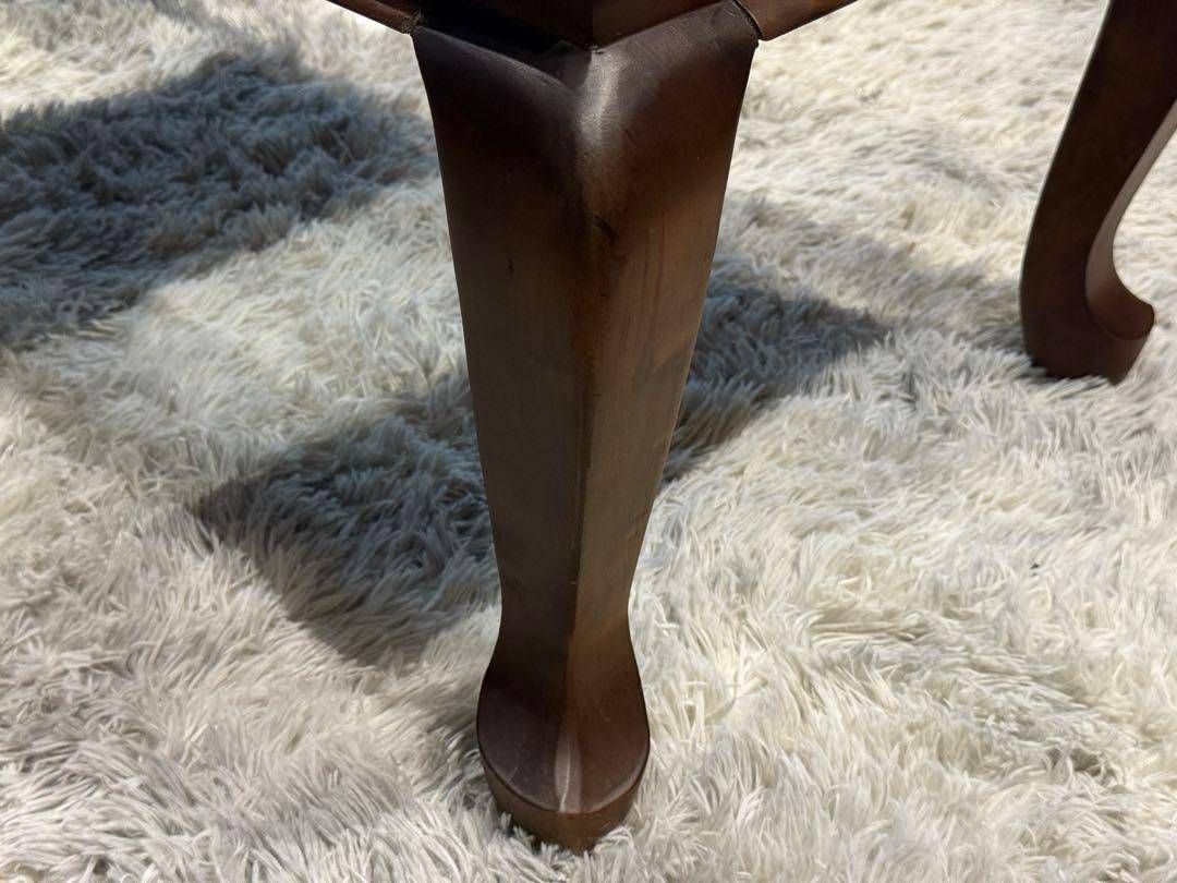 アジアンクラシックヴィンテージ猫脚センターテーブル引き出し付YZ