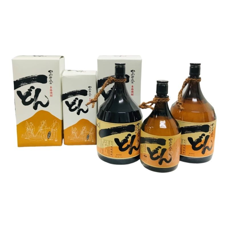 3本セット 本格芋焼酎 一どん 杜氏の里笠沙 1800ml ×2本 900ml ×1本 / 25度 鹿児島県 芋焼酎 箱あり 【未開封品】  22408K683a - メルカリ