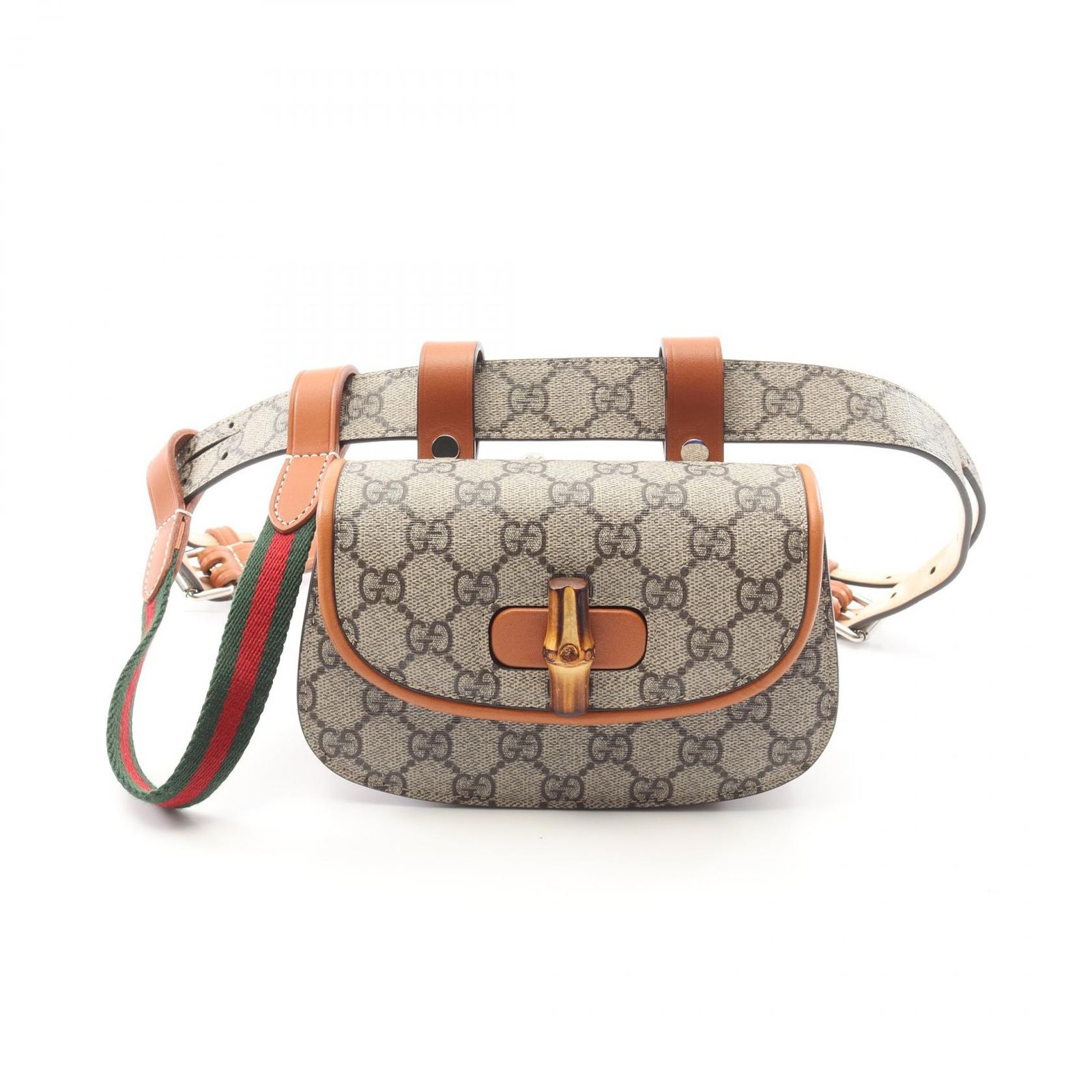 ☢ GUCCI グッチ バンブー 1947 ミニ ベルトバッグ ウエストバッグ ボディバッグ