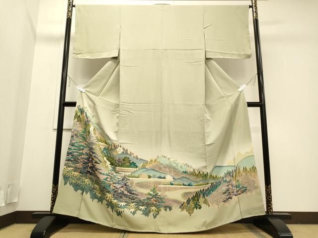 平和屋着物□豪華色留袖 作家物 風景文 暈し染め 正絹 逸品