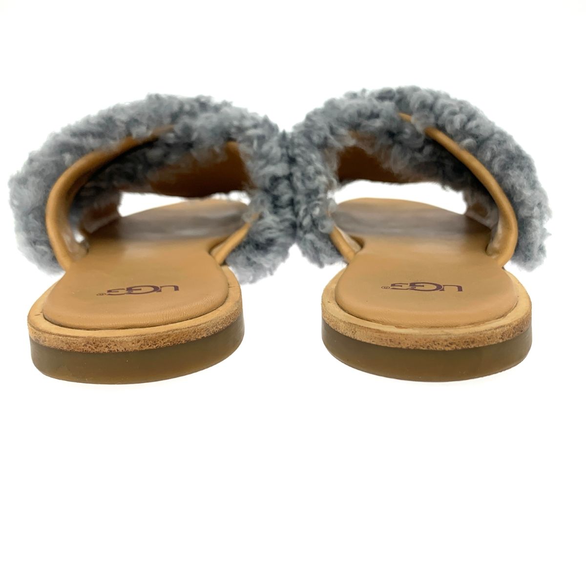 ugg　サンダル　ボア アグ UGG サンダル スリッパ ボア ムートン もこもこ 花 白 黒