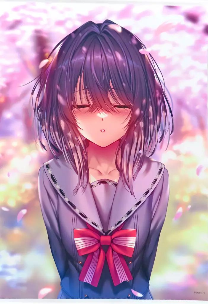 中古】タペストリー 地上ひかげ kiss me B2タペストリー 「はにかみ