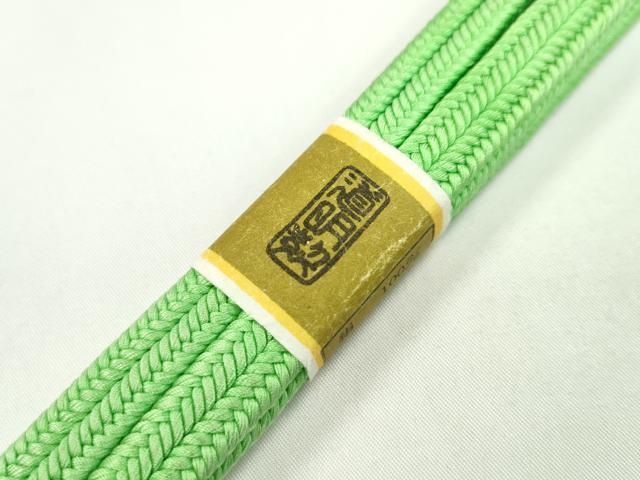 平和屋本店□極上 有職組紐道明 帯締め 冠組 山吹色 宮内庁御用 国立