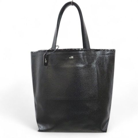 THE PURSE　トートバッグ　黒 the purse TOTE L 縦型 トートバッグ ブラック 黒系 断ち切り