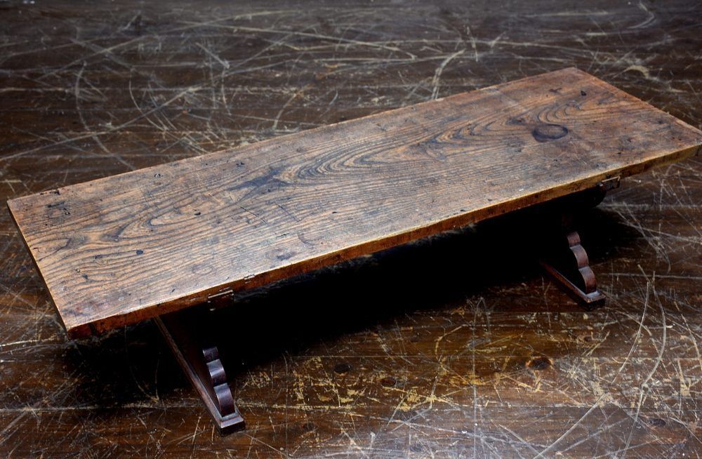 蔵A3030b ずっしりとした木目の良い文机 寺子屋 作業台 明治頃 103cm