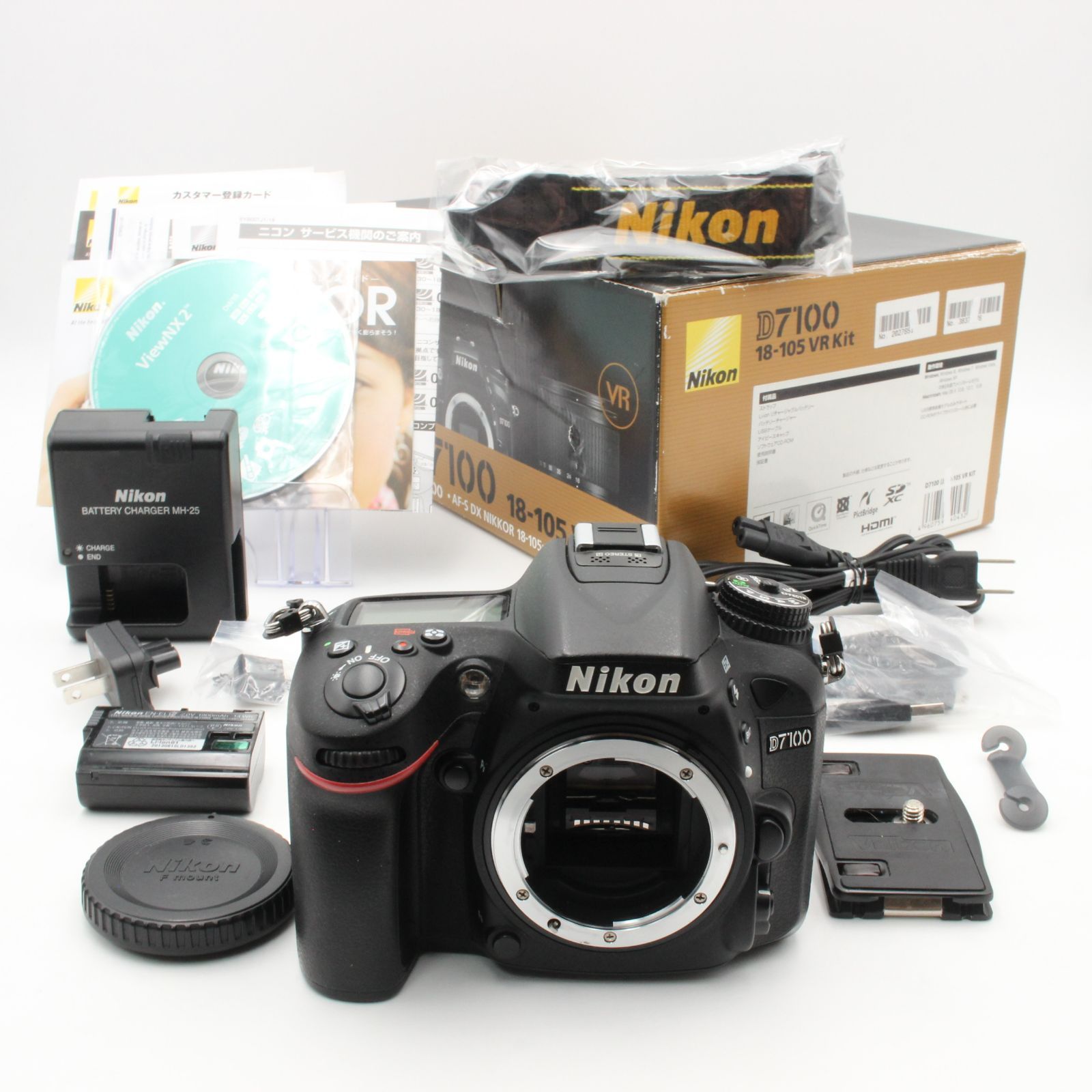 ショット数14329 Nikon ニコン D7100 ボディ デジタル 一眼レフ カメラ nikon バッテリー劣化なし 元箱 付属品 付き 85013