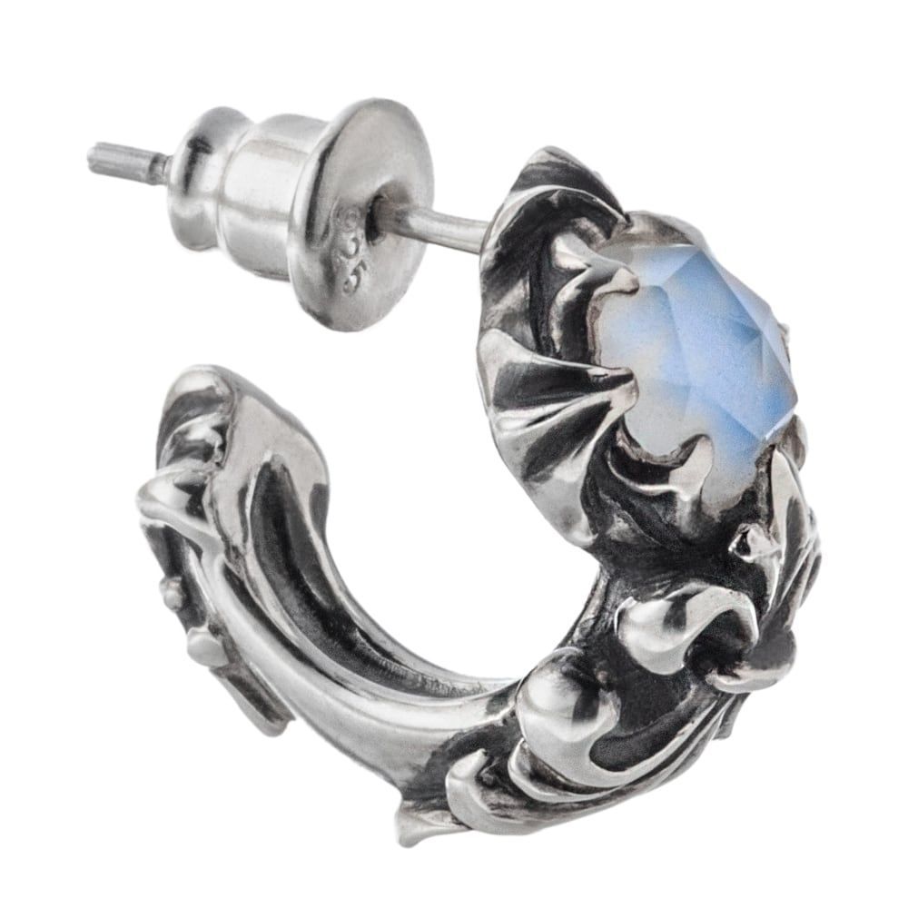 ローズカットブルームーンピアス アルテミスクラシック シルバー ジュエリーブランド NEXPOTALLINN_EU