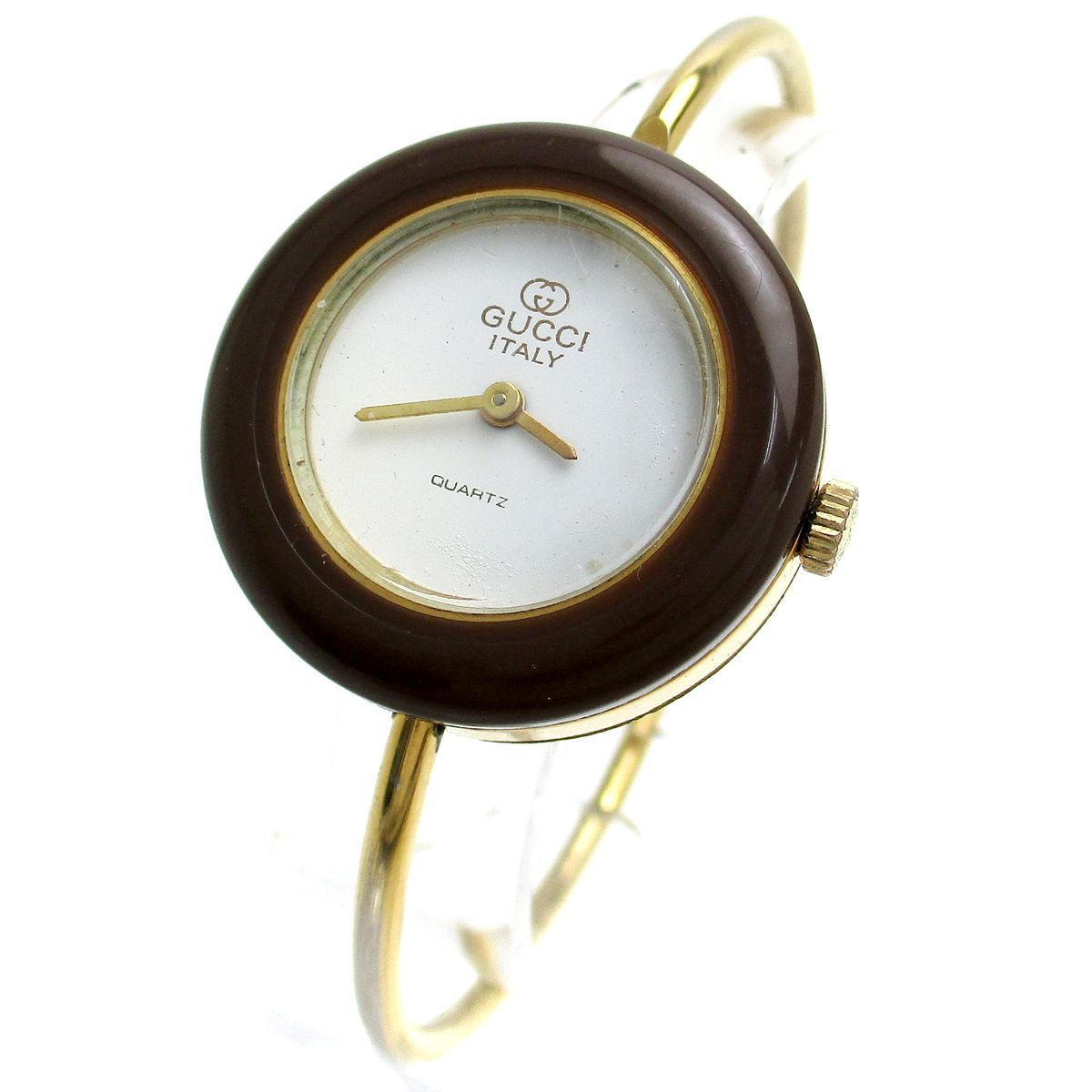 グッチ 時計 ベゼルチェンジ レディース 8種 ゴールドブレス 白文字盤 