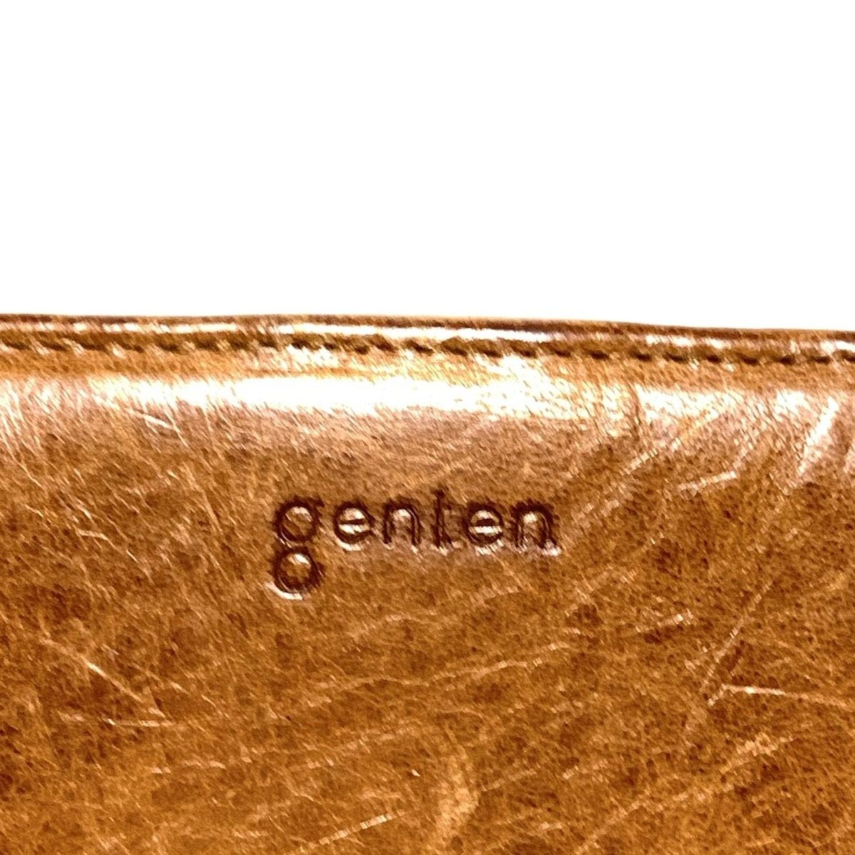 genten(ゲンテン) 2つ折り財布 - ブラウン レザー - メルカリ