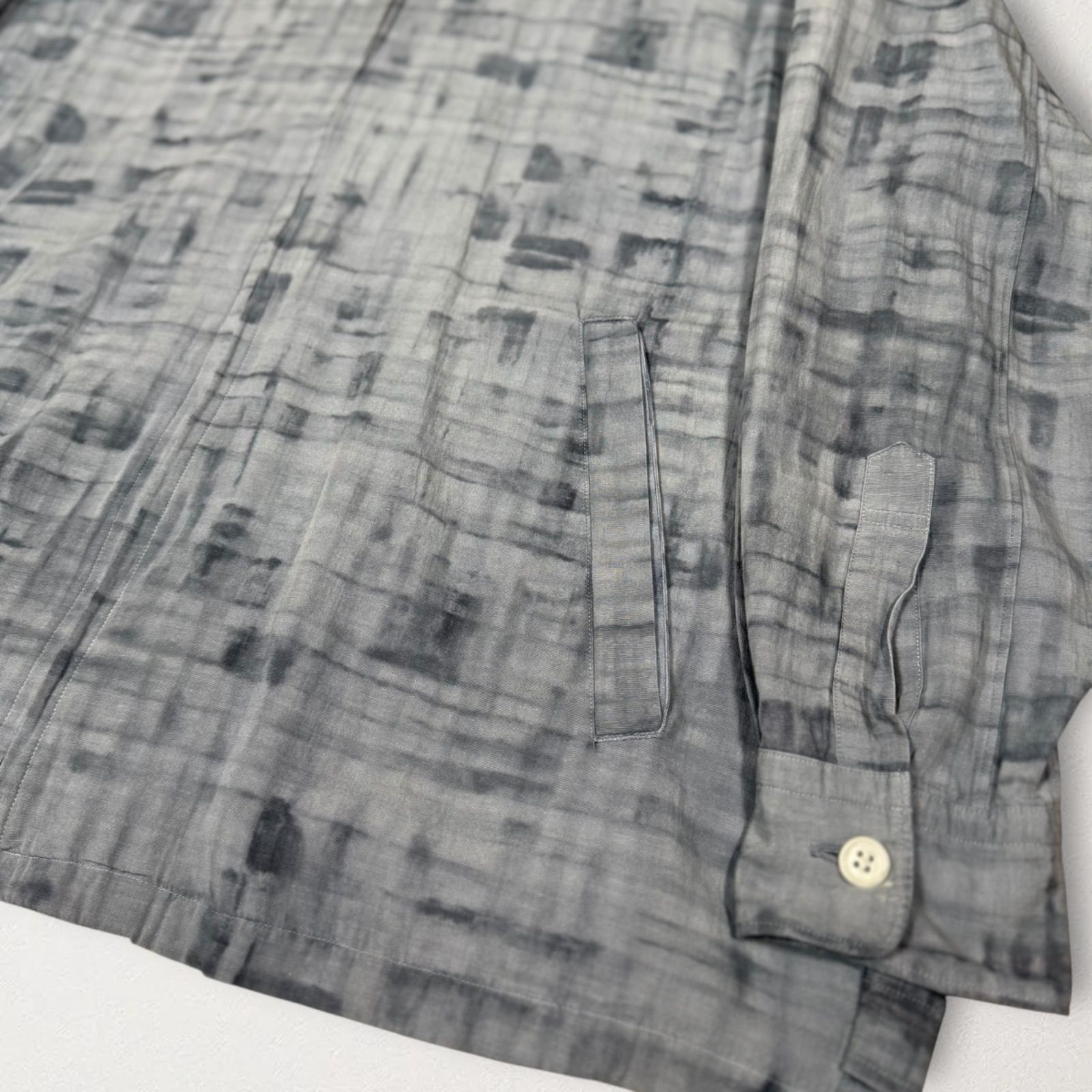 93SS COMME des GARCONS HOMME 田中オム ムラ染め レーヨンジップ 