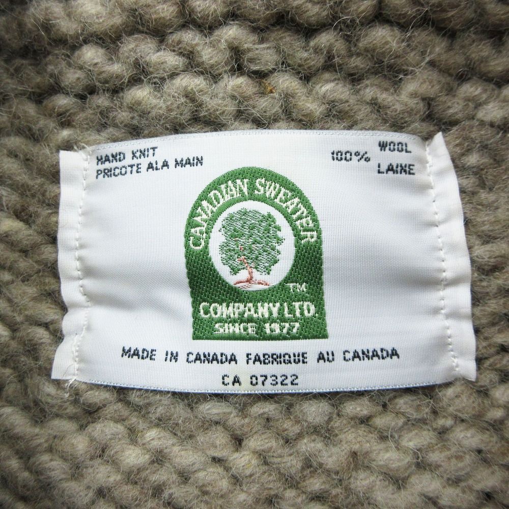 CANADIAN SWEATER カナディアンセーター カウチンニット ジップ