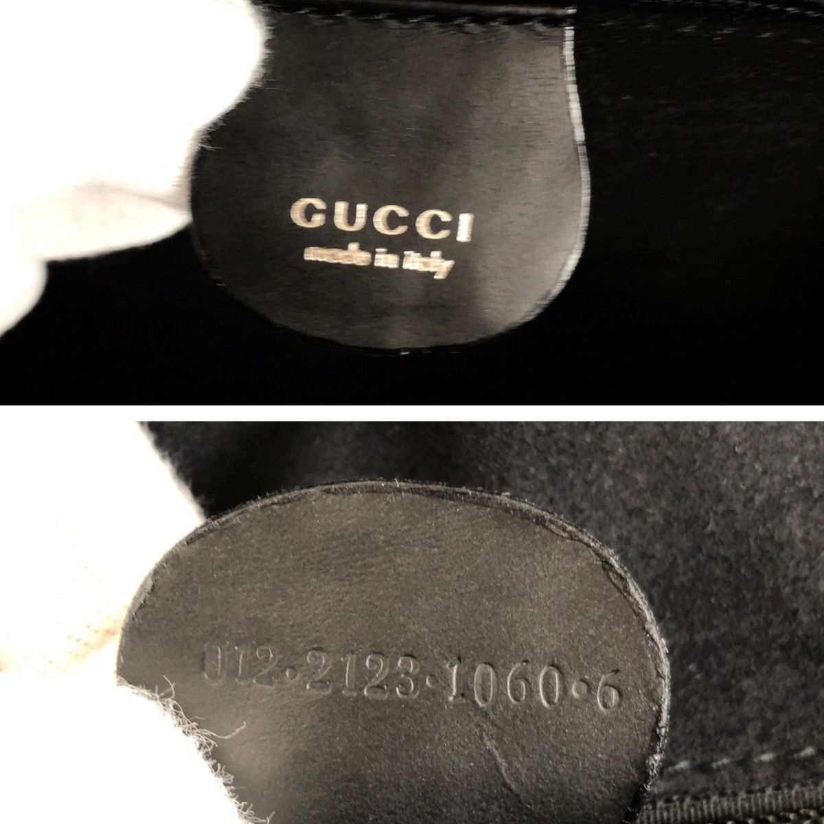 美品 GUCCI グッチ 男女兼用 ブラック 黒 シルバー金具 レザー