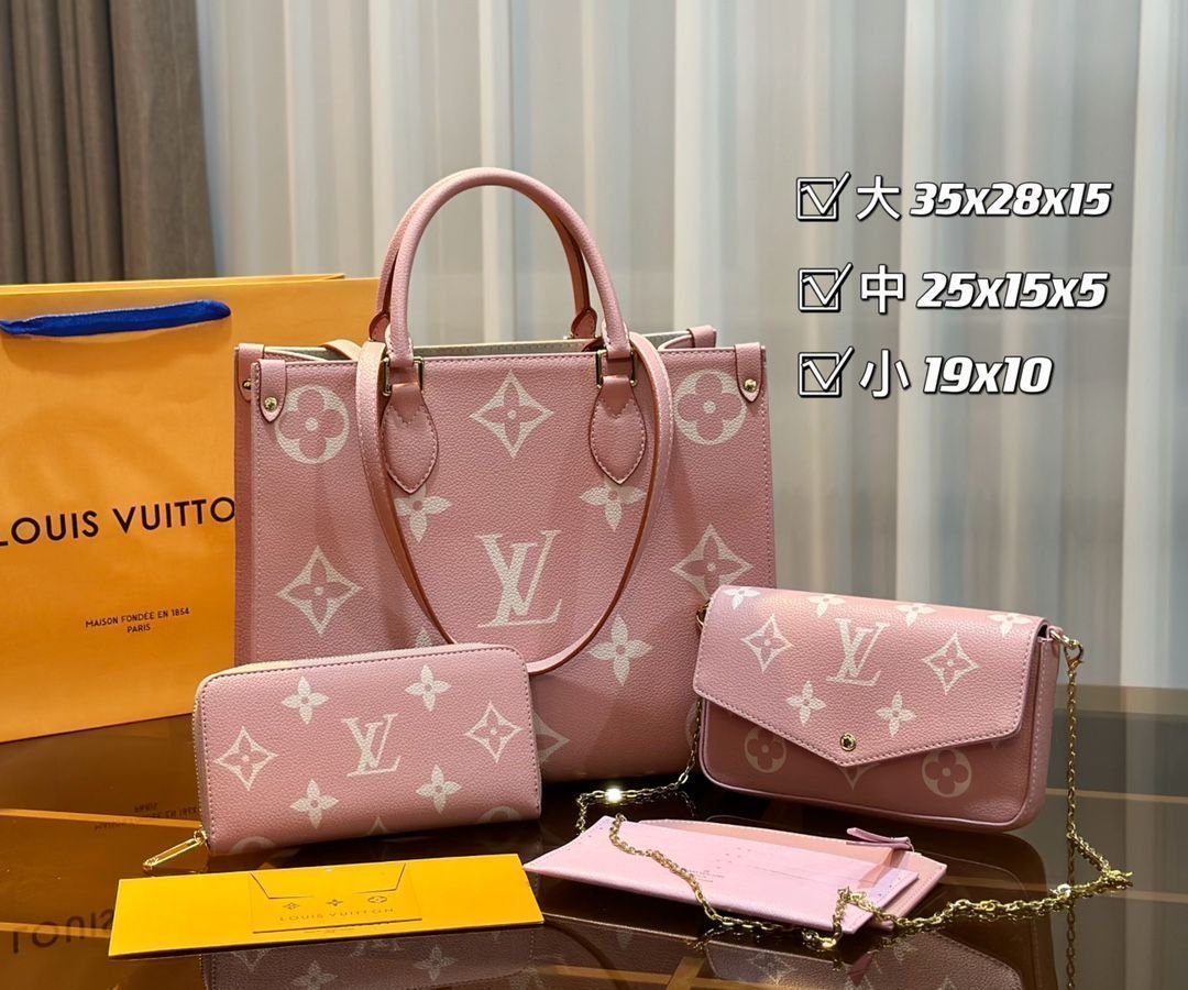 最終値下げ LOUIS VUITTON ルイヴィトン トートバッグ ショルダーバッグ   財布  3点セットバッグ オンザゴー MM