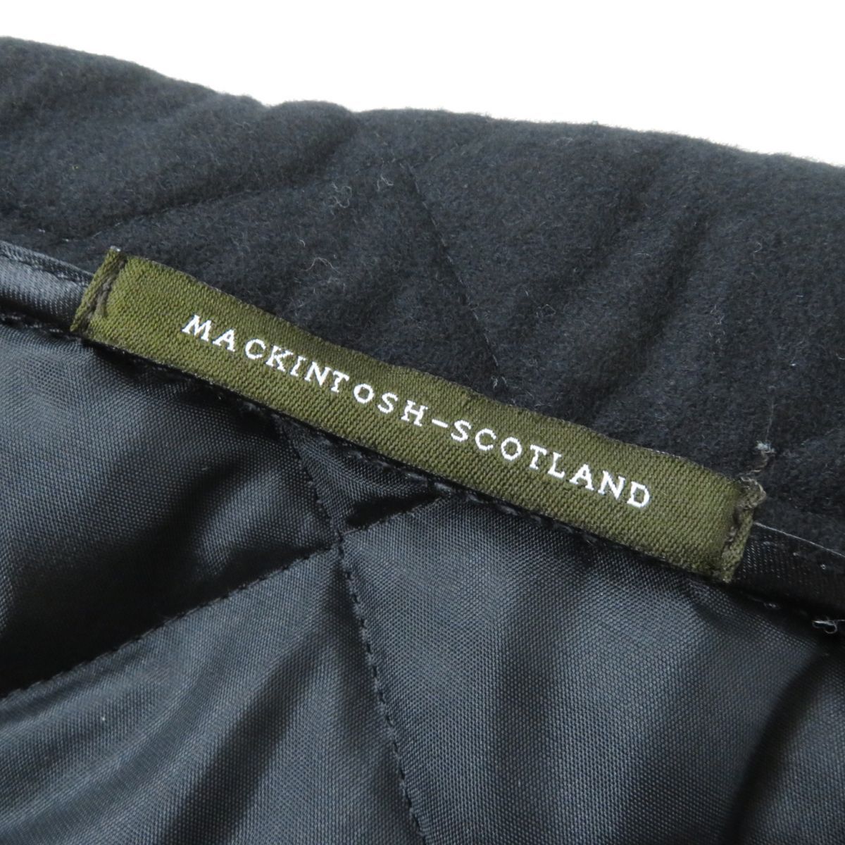 極美品☆MACKINTOSH マッキントッシュ ロゴボタン付き ウールコート