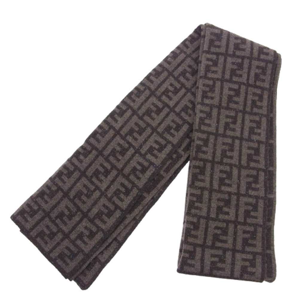 【値下げFENDI】フェンディ ズッカ柄 マフラー ブラウン系 FENDI マフラー FF柄 ズッカ柄 FXT251 A2OJ F0QB8 ブラウン系