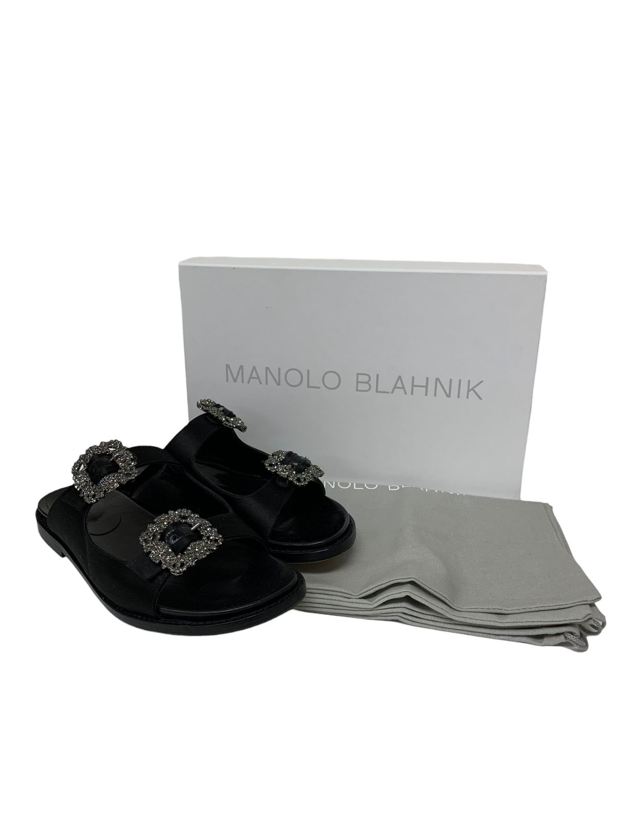 マノロブラニク STURLUSHANGI サンダル 38 ブラック ハンギシ