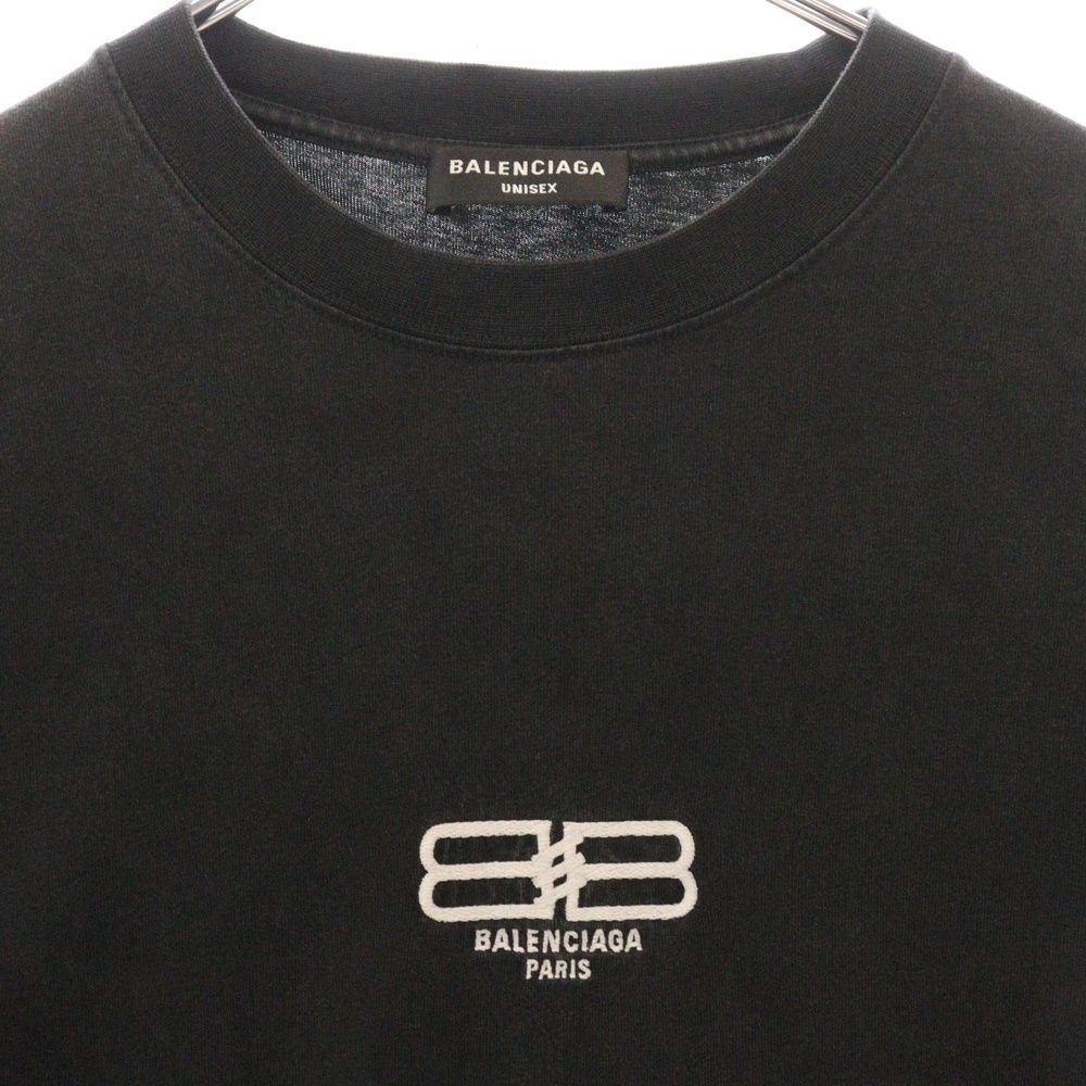 BALENCIAGA (バレンシアガ) BB LOGO T-SHIRT WASHED ロゴ刺繍