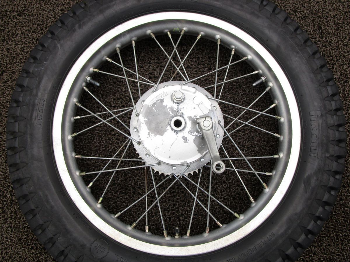 TY175 タカサゴ リアホイール スプロケット □A6501 ブレーキドラム 525 ヤマハ 525 キャブ車 動画有