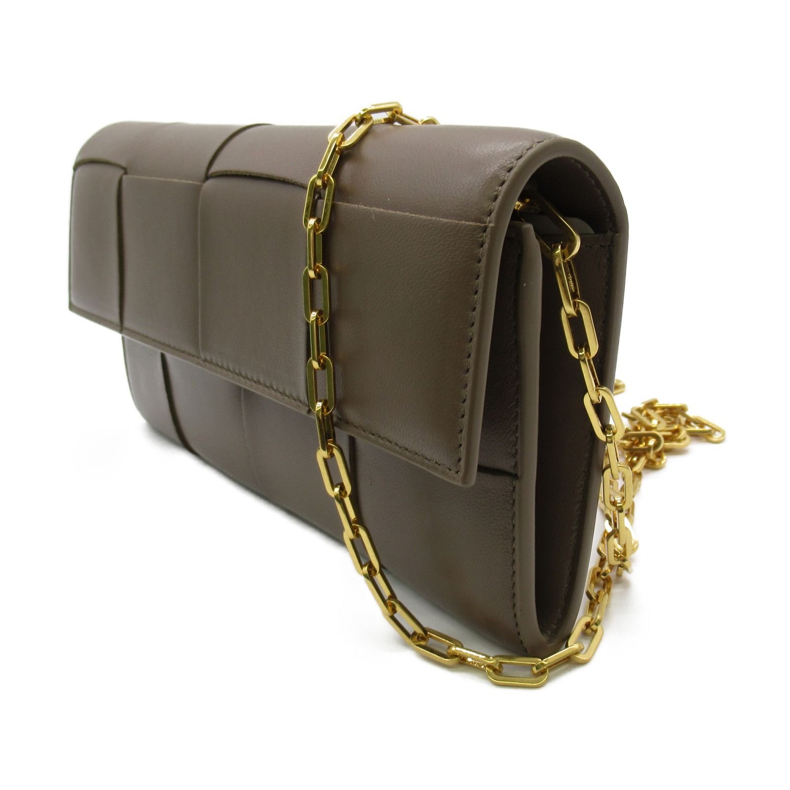ボッテガヴェネタ チェーン ショルダーバッグ　ウォレット レザー BOTTEGA VENETA ボッテガヴェネタ チェーンウォレット