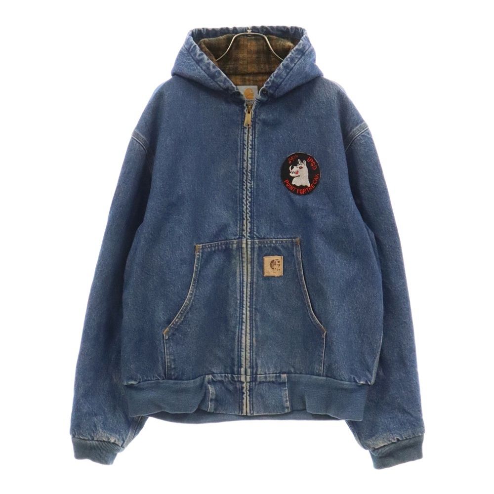 CARHARTT (カーハート) デニム ジップアップ アクティブジャケット フード付きブルゾン インディゴ