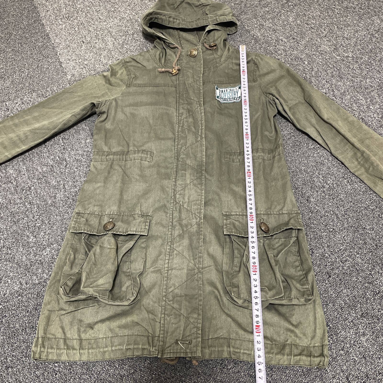 y2k military gather グランジ ミリタリージャケット カーキ GRAZIE グレイジー ミリタリージャケット カーキ レディース M